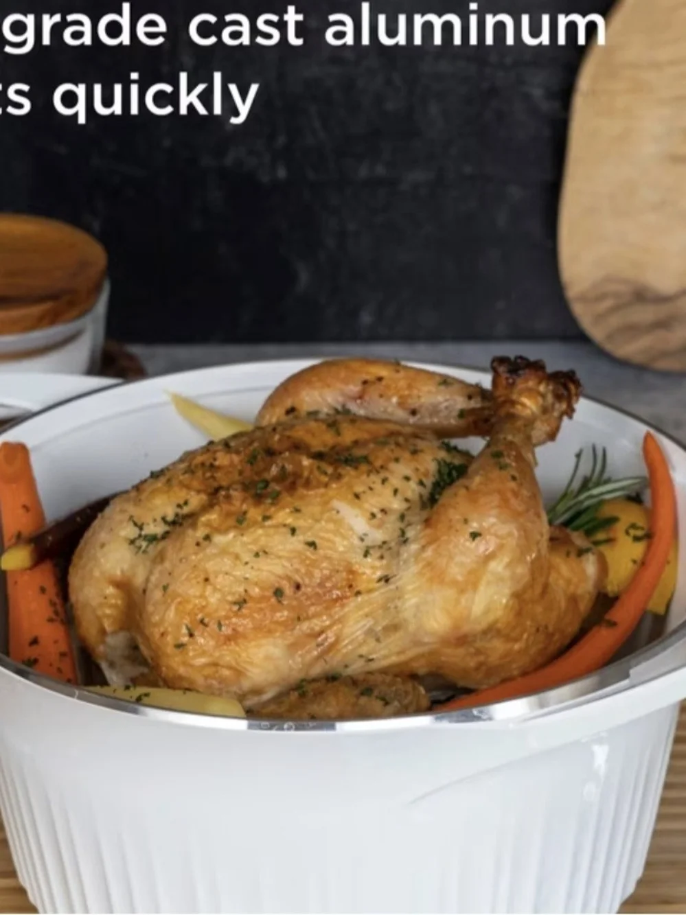 CorningWare French White Cast Aluminum Dutch Oven - White